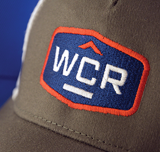 Embroidered cap with WCR logo badge
